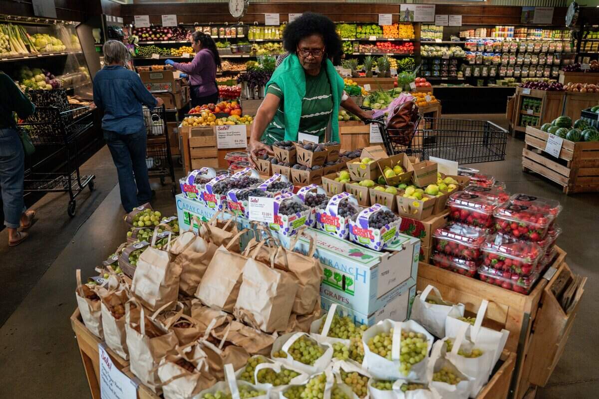 A customer shops for groceries at Sacramento Natural Foods Co-op on Tuesday, Sept. 1, 2026.